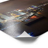 Impression Photo Belle Shanghai Chine dans la nuit (Coin)