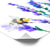 Impression Photo Belles fleurs de printemps et les abeilles volent  (Coin)