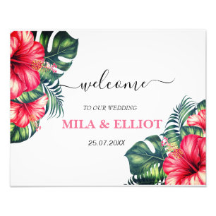 Impression Photo Belles fleurs et affiche d'eucalyptus