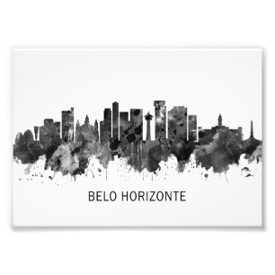 Impression Photo Belo Horizonte Brésil Skyline BW