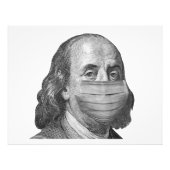Impression Photo Benjamin Franklin en masque (Devant)