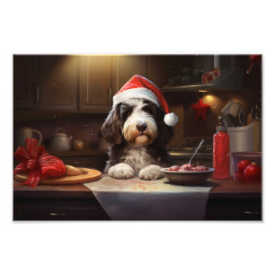 Impression Photo Bernedoodle Christmas Cookies Festive Holiday