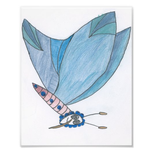 Impression Photo Berry le papillon des bleuets (Devant)