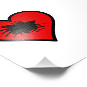 Impression Photo Betta Heart Love Poisson Silhouette (Coin)