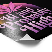 Impression Photo Bi Et Probablement Élevé Drapeau De Fierté Bisexue (Coin)