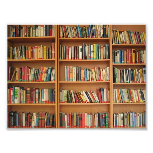 Impression Photo Bibliothèque arrière-plan (Devant)