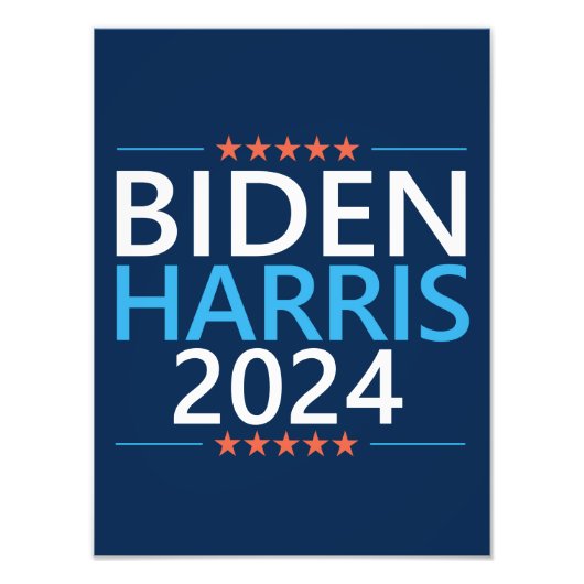 Impression Photo Biden Harris 2024 pour l'élection présidentielle a (Devant)