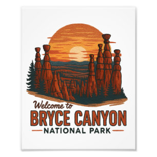 Impression Photo Bienvenue à Embrodery Bryce Canyon National USA