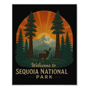 Impression Photo Bienvenue à la broderie Sequoia National USA Park