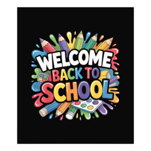 Impression Photo Bienvenue à l'école pour le premier jour d'école E