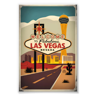 Impression Photo Bienvenue dans la fabuleuse Las Vegas Nevada