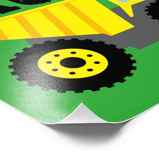 Impression Photo Big Bro Construction Camion à vidange jaune (Coin)