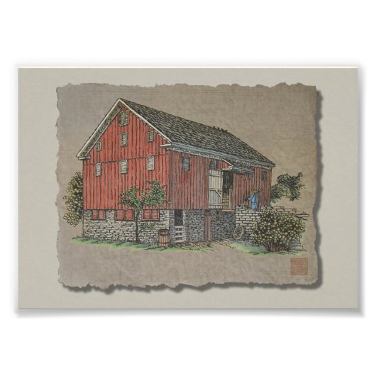 Impression Photo Big Red Bank Grange (Devant)