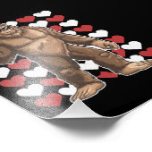 Impression Photo Bigfoot Valentines Jour Coeurs Drôle Sasquatch Amo (Coin)
