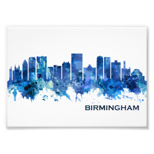 Impression Photo Birmingham Alabama Skyline Blue