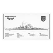 Impression Photo Bismarck - Plan du plan de bataille BD (Devant)