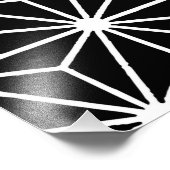 Impression Photo Black And White Art Deco Style Triangles Pattern (Coin)