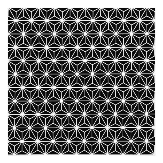 Impression Photo Black And White Art Deco Style Triangles Pattern (Devant)