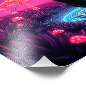 Impression Photo black cat in the psychedelic world (Coin)