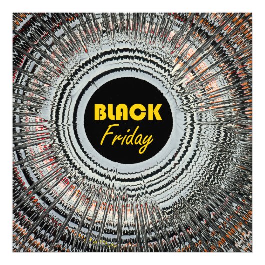 Impression Photo Black Friday advert with original spin art (Devant)