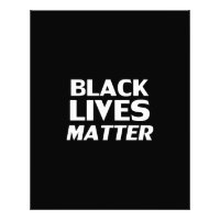 Black Lives Matter noir blanc typographie moderne