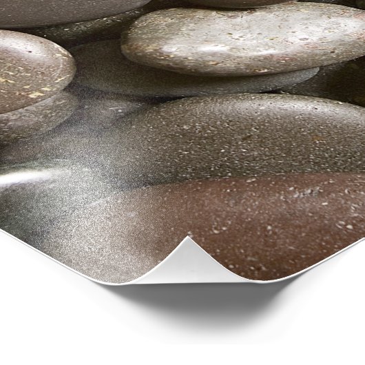Impression Photo Black River Rock Nature Zen Pebble (Coin)