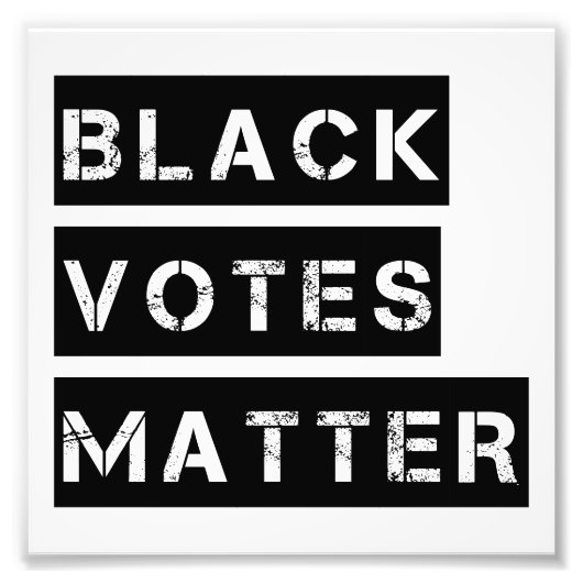 Impression Photo Black Votes Matter Stencil Custom Colors (Devant)