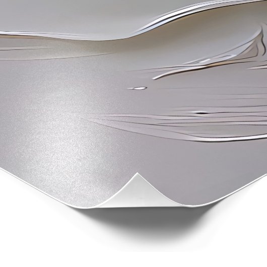 Impression Photo Blanc sur blanc - Rose sculpté (Coin)