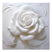 Impression Photo Blanc sur blanc - Rose sculpté (Devant)