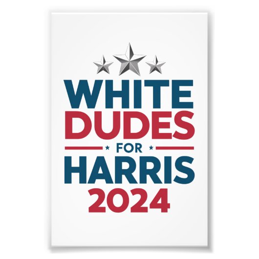 Impression Photo Blancs pour Harris-Élection 2024 (Devant)