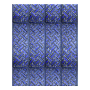 Impression Photo Bleu en bois de motif d'armure