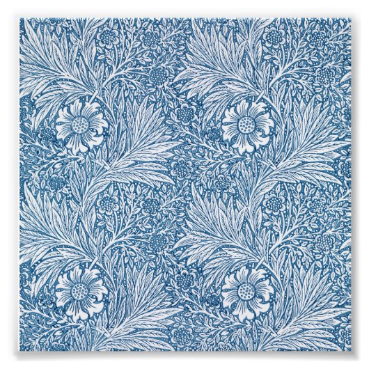 Impression Photo Bleu et blanc William Morris (Devant)