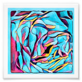 Impression Photo Bleu Floral Art (Devant)