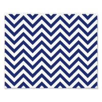 Bleu marine et blanc Zigzag Stripes Chevron Motif
