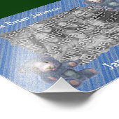 Impression Photo Bleu Nounours Cadre Nouveau bébé (Coin)