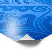 Impression Photo Bleu Oriental Peacock Birds (Coin)