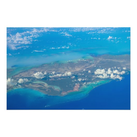 Impression Photo Bleu tropical Caraïbes et île (Devant)