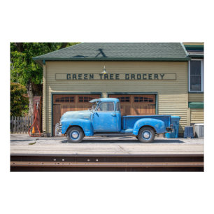 Impression Photo Bleu vintage