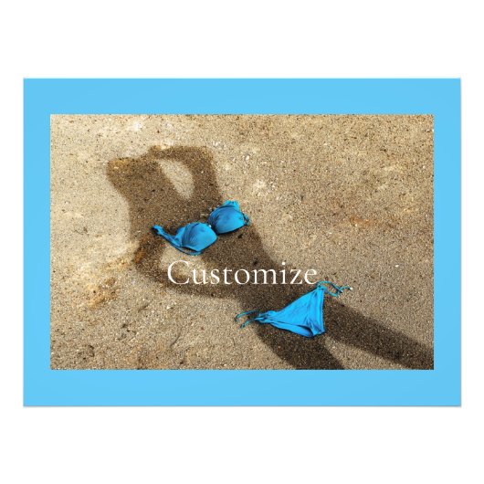 Impression Photo Blue Bikini Beach Sand Thunder_Cove (Devant)