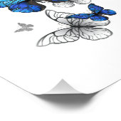 Impression Photo Blue Flying Butterflies Morpho (Coin)