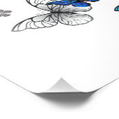 Impression Photo Blue Flying Butterflies Morpho (Coin)