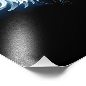 Impression Photo Blue Glowing Angel Wings on black background (Coin)