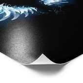 Impression Photo Blue Glowing Angel Wings on black background (Coin)