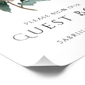 Impression Photo Blush Pink Peony Floral Wedding Guest Book Sign (Coin)