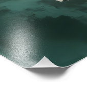 Impression Photo Blush Rose Elegance on Deep Jade (Coin)