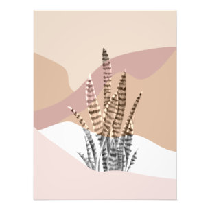 Impression Photo Boho Abstrait Moderne Succulente