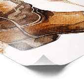 Impression Photo Boho Beige Fleur sauvage Boots Fête des mariées Bi (Coin)