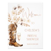 Impression Photo Boho Beige Fleur sauvage Boots Fête des mariées Bi (Devant)