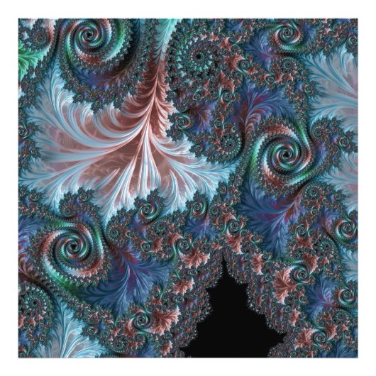 Impression Photo Boho coloré super Hippie Mandelbrot Fractal Art (Devant)