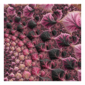 Impression Photo Boho Funky Eclectique Rose Noir Abstrait Fractal (Devant)